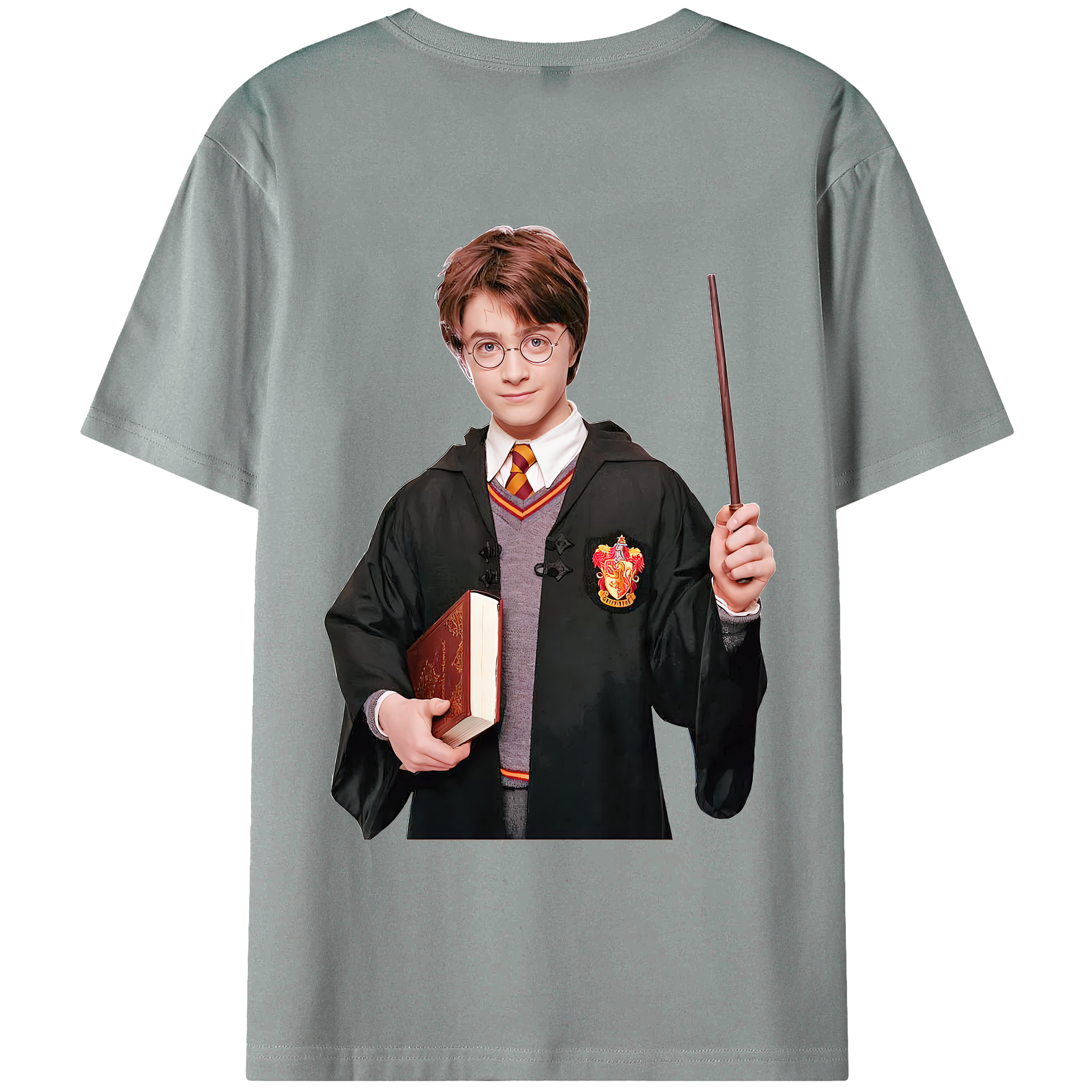 （画像用） Harry Potter ハリー・ポッターシリーズ 綿100％ メンズ半袖Tシャツ（バックプリント） 通気性